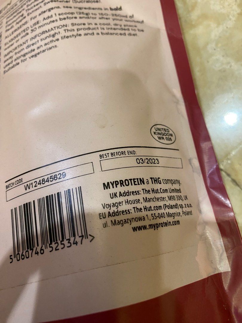 Impact Whey Protein Red Bean Flavor (Expired), Food & Drinks, Other