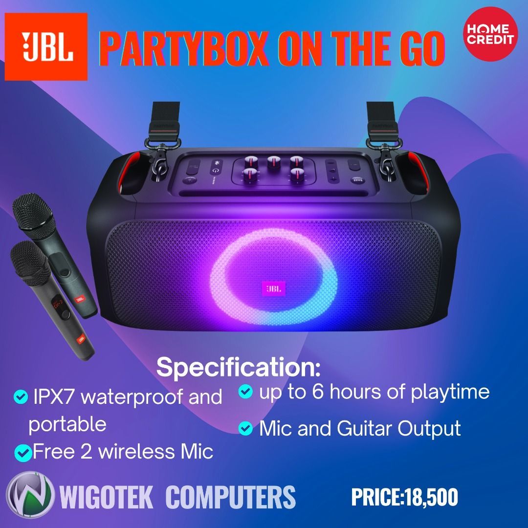 JBL PARTYBOX ON THE GO, Audio, Soundbars, Speakers & Amplifiers on
