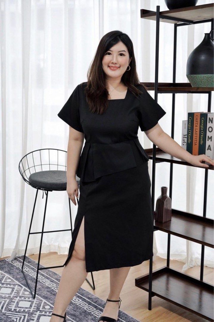Jodorbs peplum office work party dress fits Uk 16 18 Women s