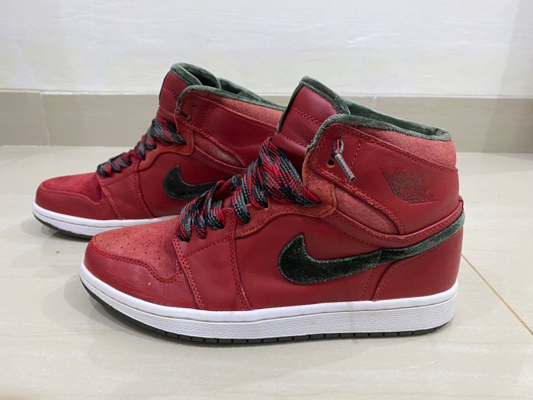 Nike Air Jordan 1 High Retro Premier Gucci Fesyen Pria Sepatu
