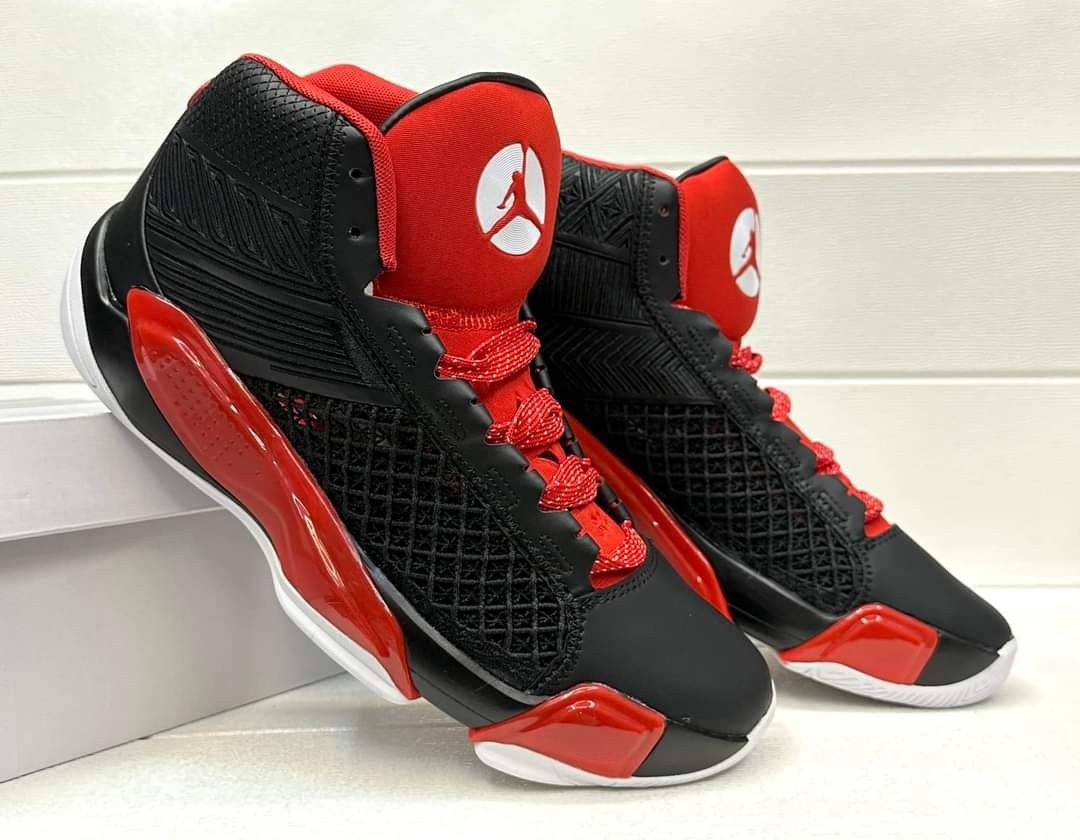 Jordan 38 black red, Men's Fashion, Footwear, Sneakers on Carousell