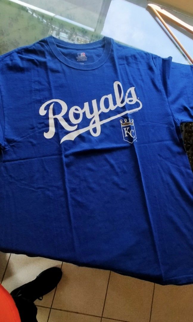 Mens Majestic Kansas City KC Royals MLB Authentic Baseball Long Sleeve Tee  Shirt