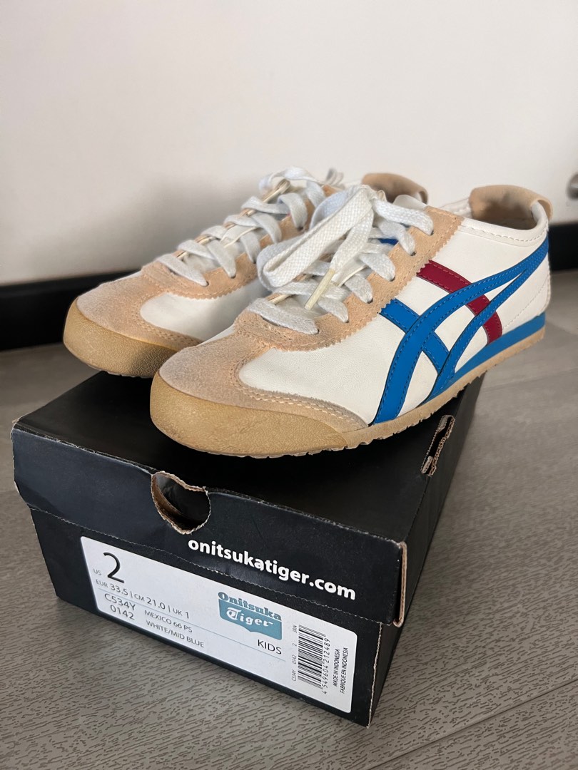 Kids Onitsuka Tiger Mexico 66 PS US 2 Babies Kids Babies Kids Fashion on Carousell