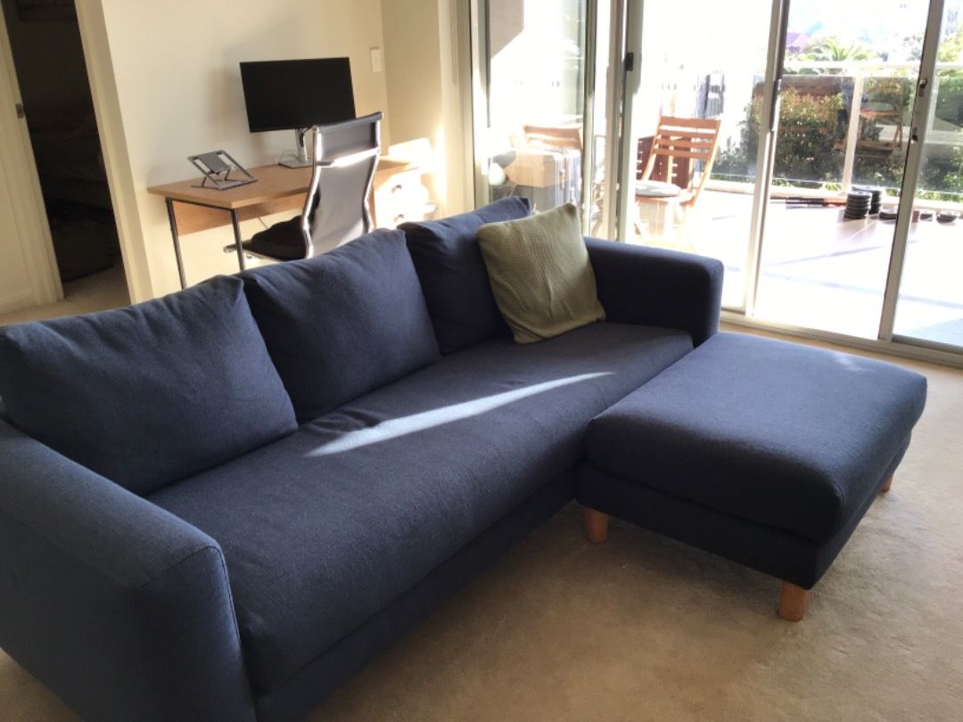 koala sofa + ottoman navy blueサイズ225人掛け
