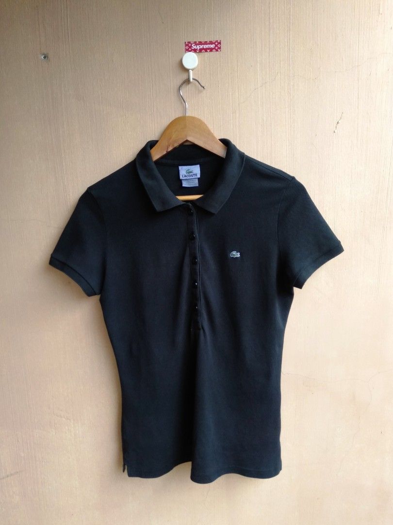 Lacoste women's polo shirt (Category: Shirts) located in Lipa City. Submitted by MEECHYTWO2TWO (Listing ID 1237607314, Image 1). Description: Lacoste women's polo shirt size 42 dimes W18.5-26L Excellent condition color rate: 9++/10 additional sf +75 mop: GCASH/NO COD payment first tomorrow will be shipped #09919484823.