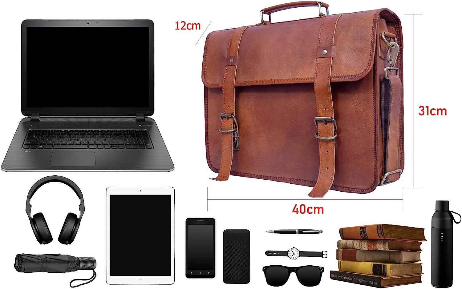 Mens leather laptop travel bag outlet