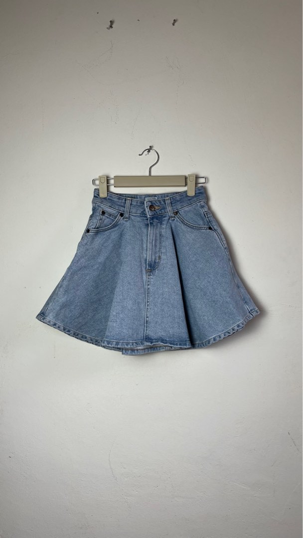Flared Denim Mini Skirt – Emilie-Bs