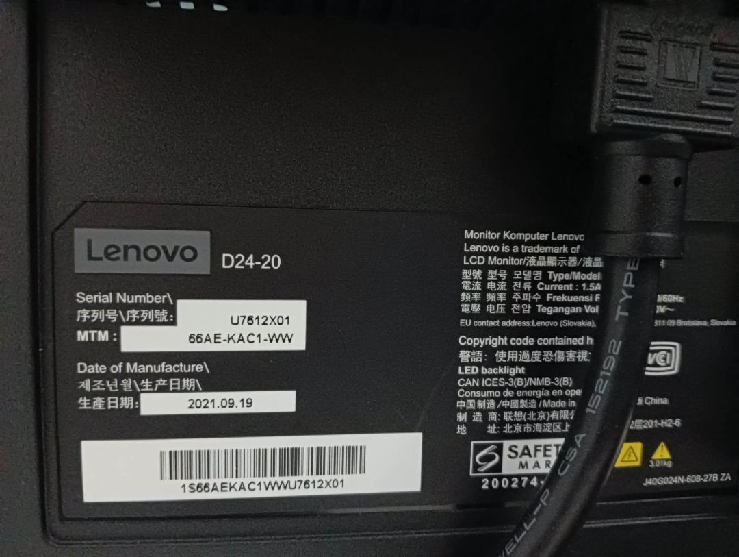 Lenovo Monitor D24-20 Angebot bei Expert Octomedia