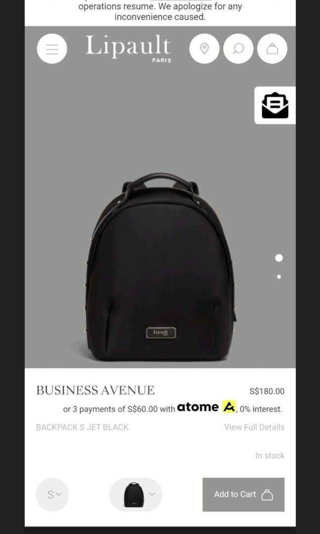 Lipault Business Avenue Backpack Women s Fashion Bags Wallets