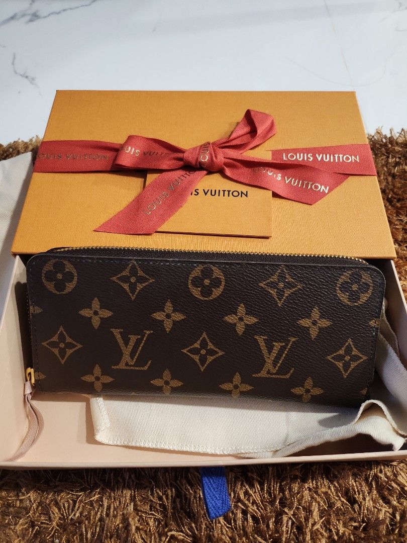 Louis Vuitton Clemence Wallet Monogram Rose Ballerine Pre Owned Great Shape