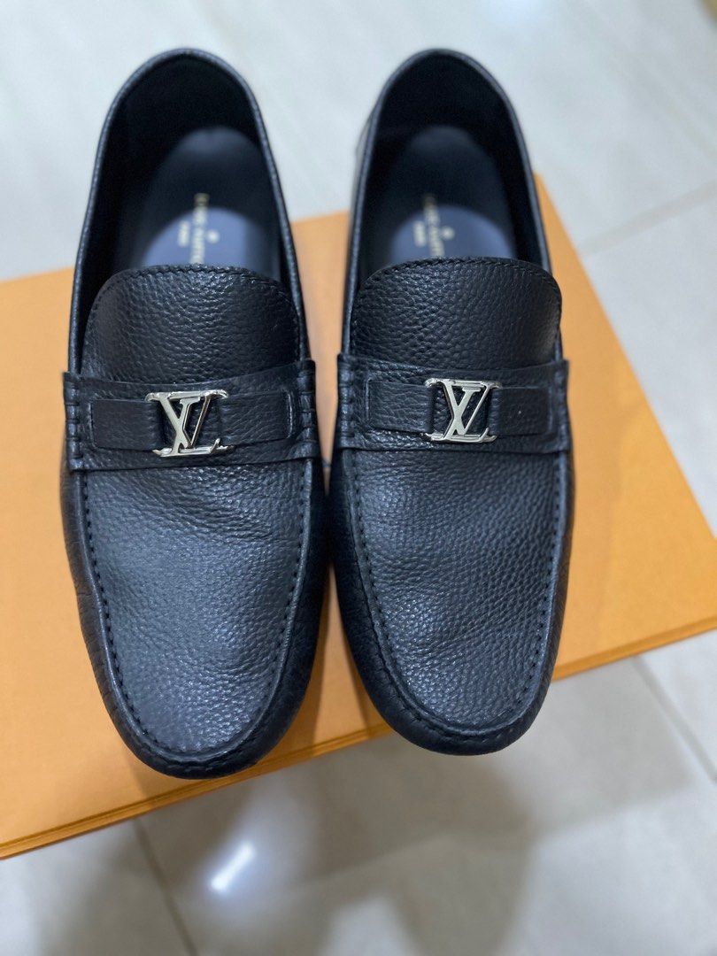 Louis Vuitton Blue Leather Hockenheim Loafers Size 8.5UK/US9.5