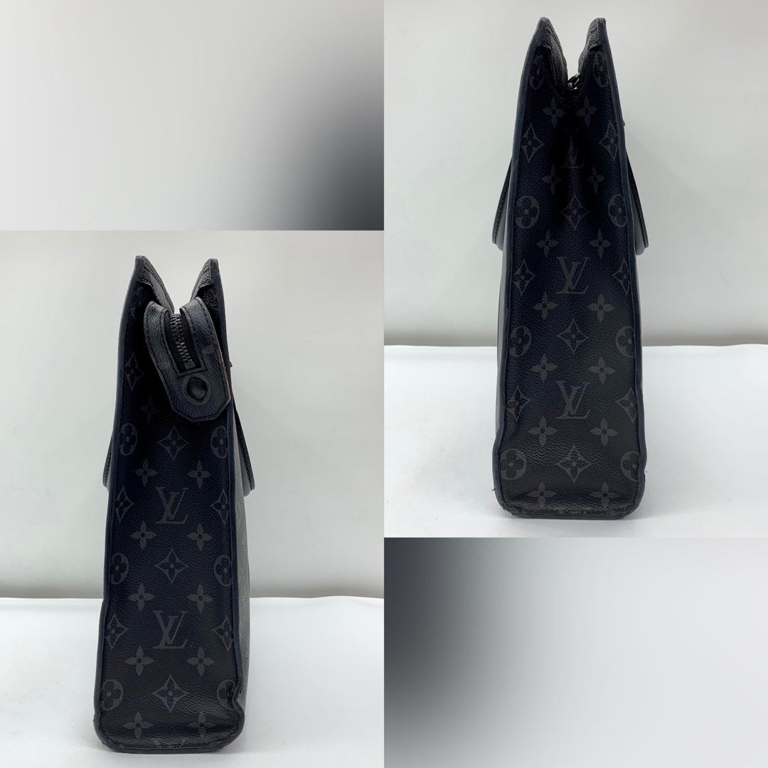 Louis Vuitton M45265 Sac Plat Horizontal Zippé 公事包手提包黑花尺寸： 39x30x7cm -  LuxuryGZ
