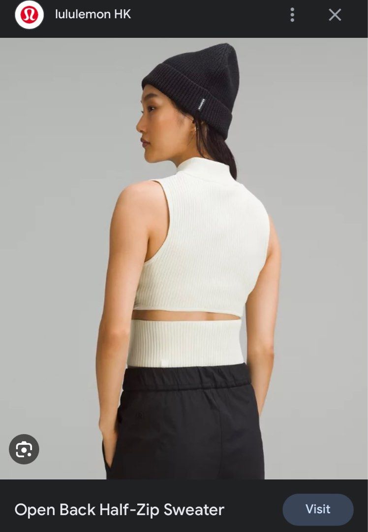 Lululemon open back half zip sweater Carousell