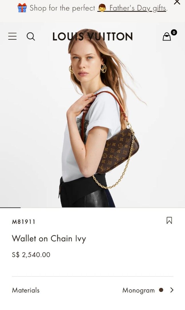 Louis Vuitton Wallet on Chain Ivy Black Monogram Empreinte