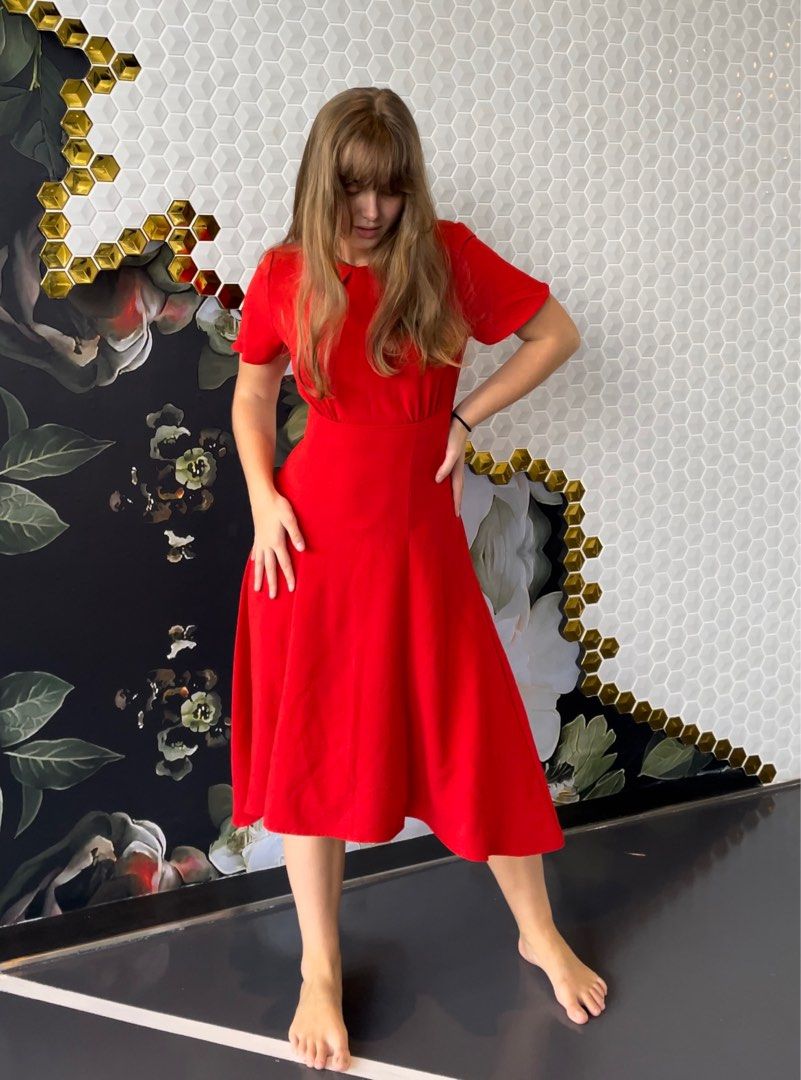 Mango Red Dress Women s Fashion Dresses Sets Dresses on Carousell