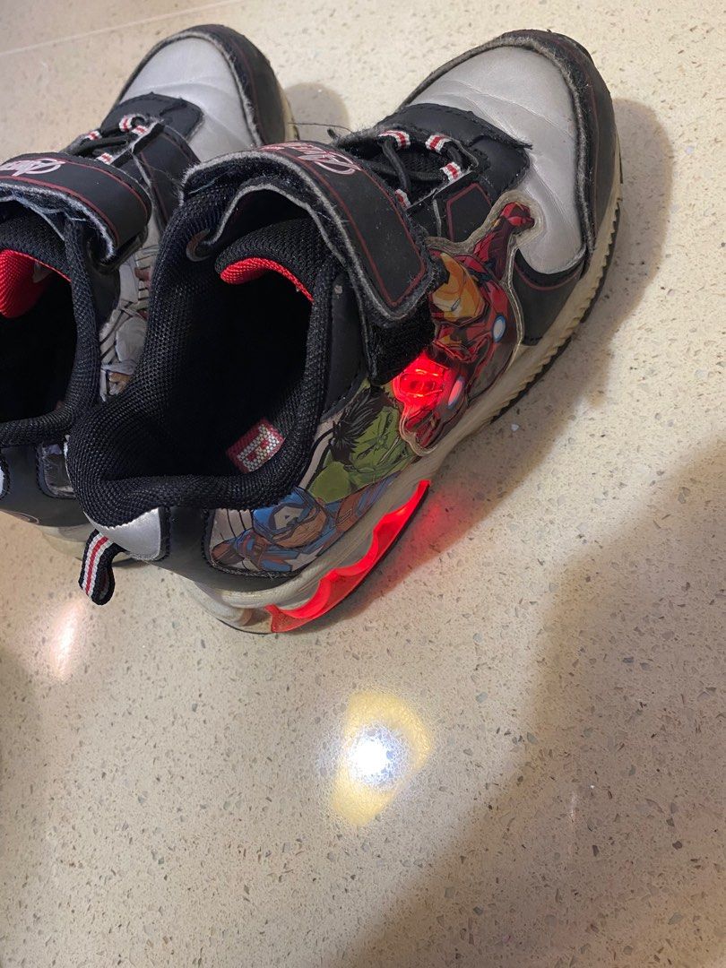 Marvel Avengers Lights Sports Shoes Sneakers Covered Shoes Babies