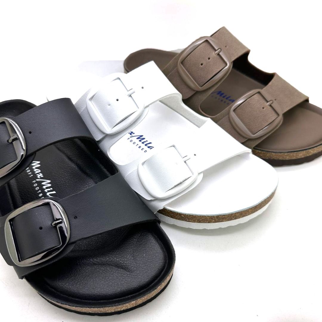MAXMILAN | Denver Unisex Sandals (Category: Sandals) located in Manila. Submitted by sagecuration (Listing ID 1237574318, Image 1). Description: Brand: Maxmilan Available sizes: 35/36/37/38/39/40 Available colors: Black/Mocha/White SRP: ₱900 🛒 Shop via www.fashiontriad.com or send us a DM 🛍️ Shop via Shopee, Lazada, TikTok 💳 Buy Now, Pay Later with BDO Installment & Atome 💵 Pay via credit/debit card, GCash, Grabpay, & more.