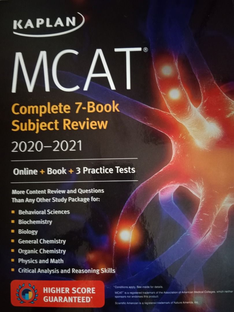 MCAT Kaplan Complete 7Book Subject Review + Quicksheets, Hobbies