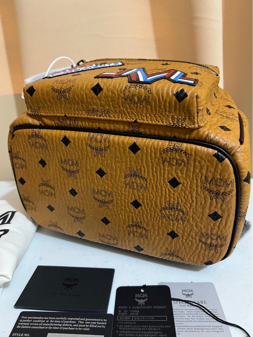 Mcm bag with patches on sale