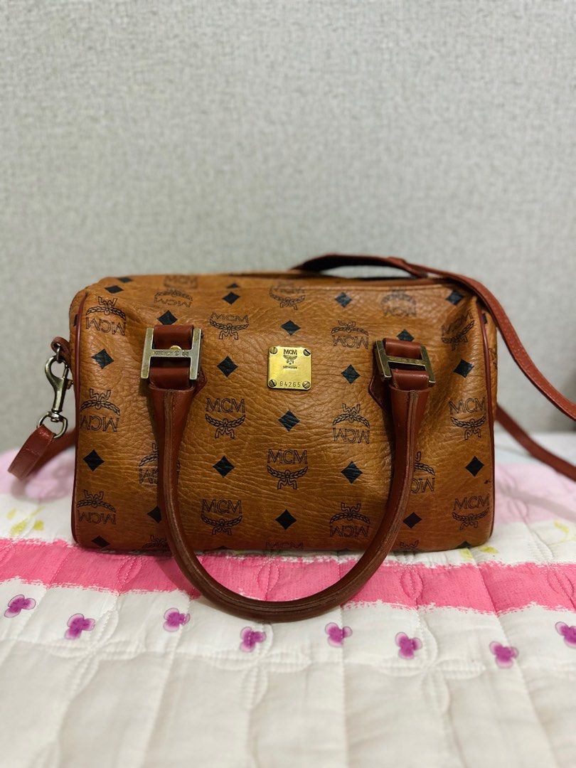 MCM cognac visetos speedy 26cm
