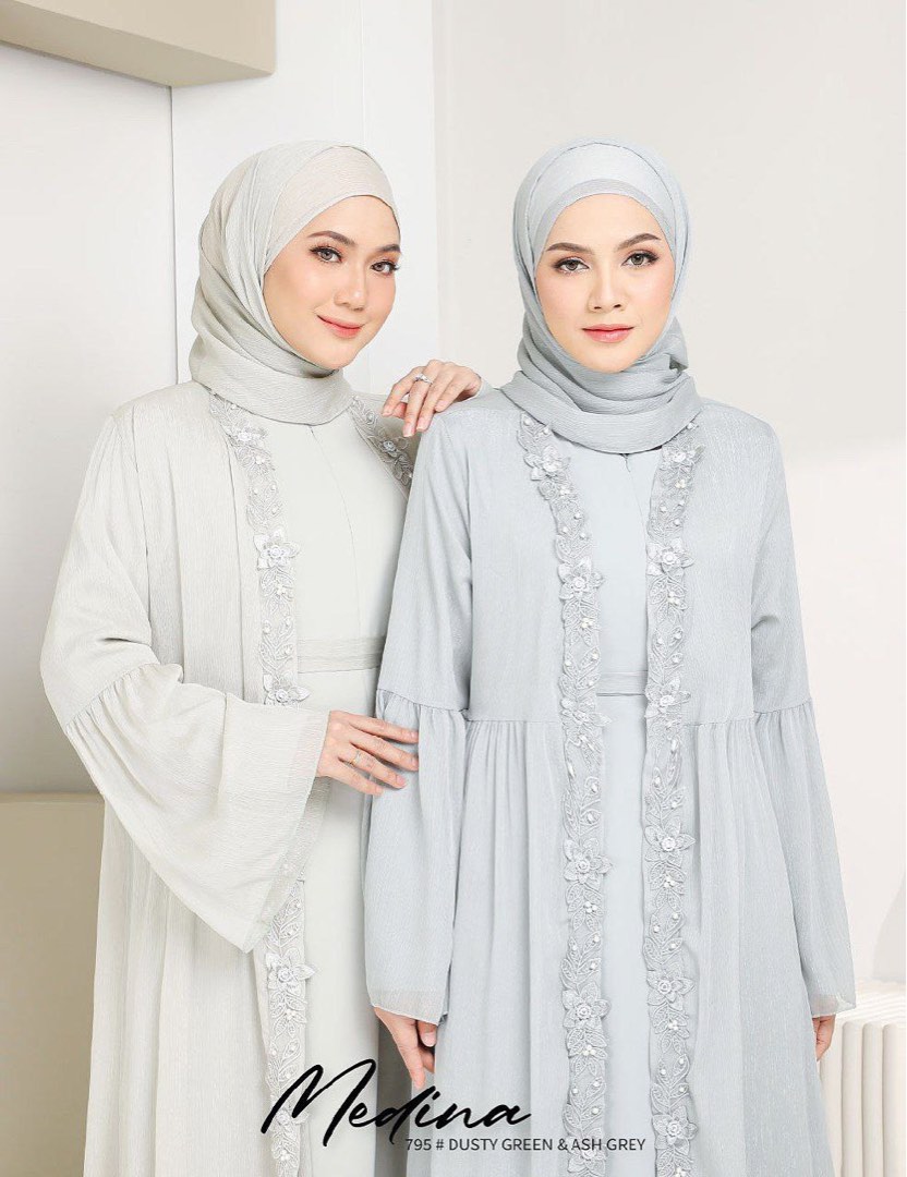 Medina Jubah Cardigan Women s Fashion Muslimah Fashion Kaftans Jubahs on Carousell