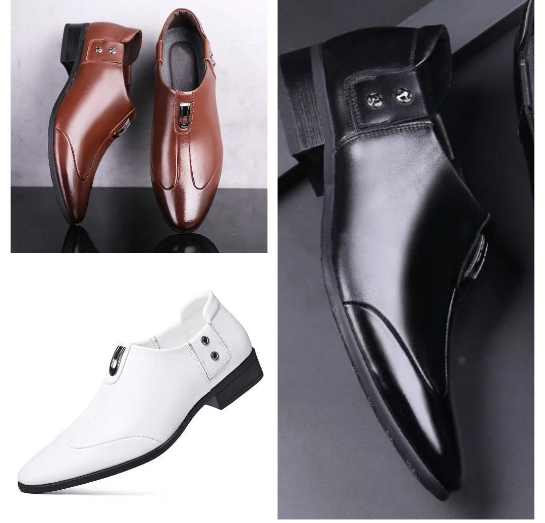 White and black dress shoes mens on sale