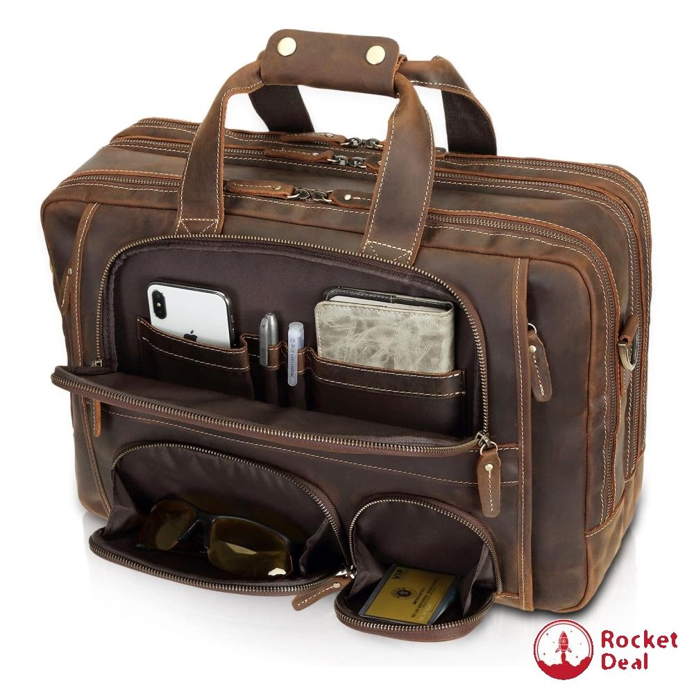 Pure leather briefcases online