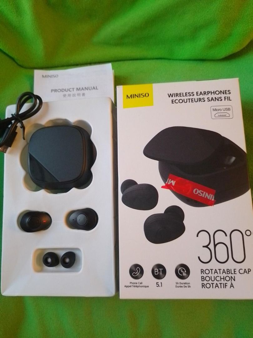 Miniso bluetooth earphones , 音響器材, 耳機 Carousell