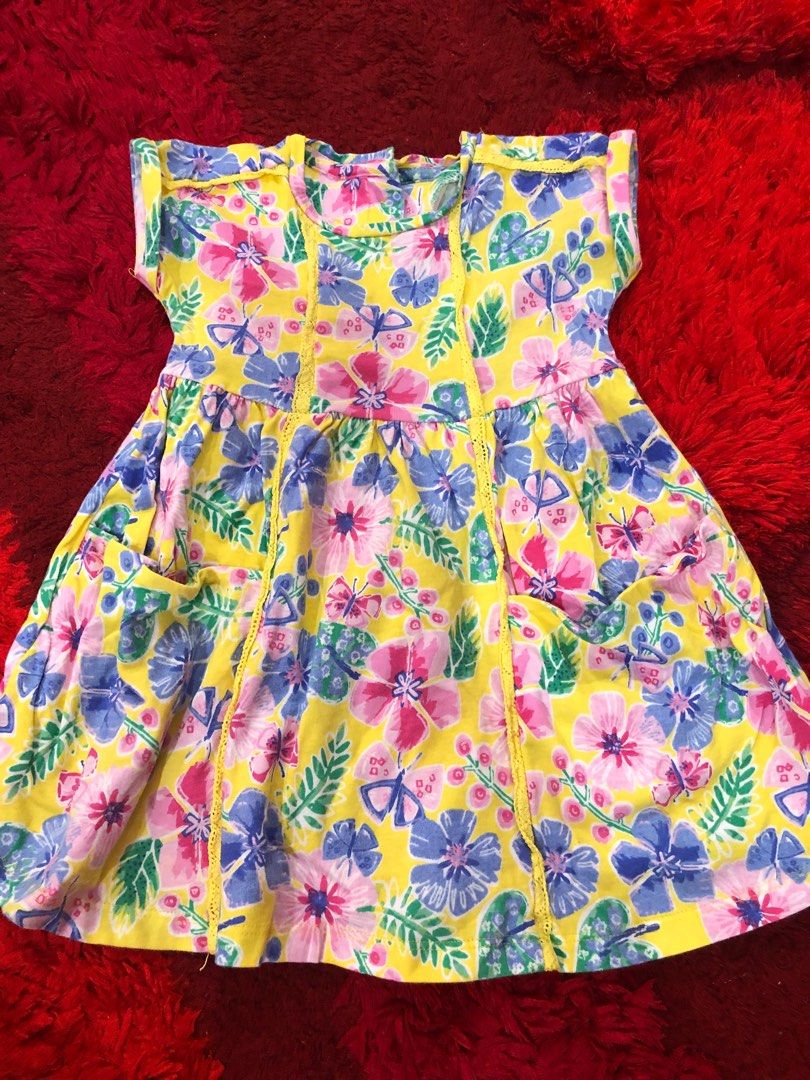 Mothercare Flowers Yellow Babies Dress