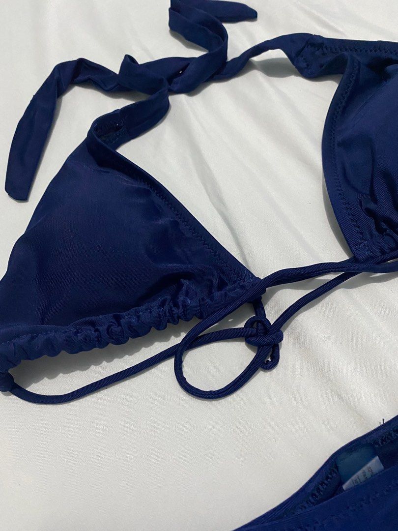 Navy blue two piece swimsuit on Carousell