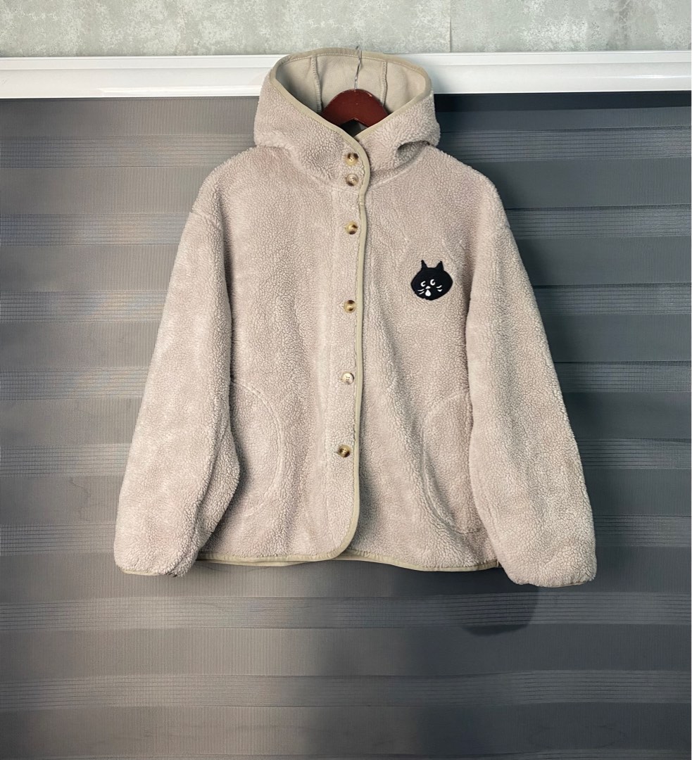 Vintgae Ne-Net By Issey Miyake Sherpa Fleece Zip Up Hoodie Size S