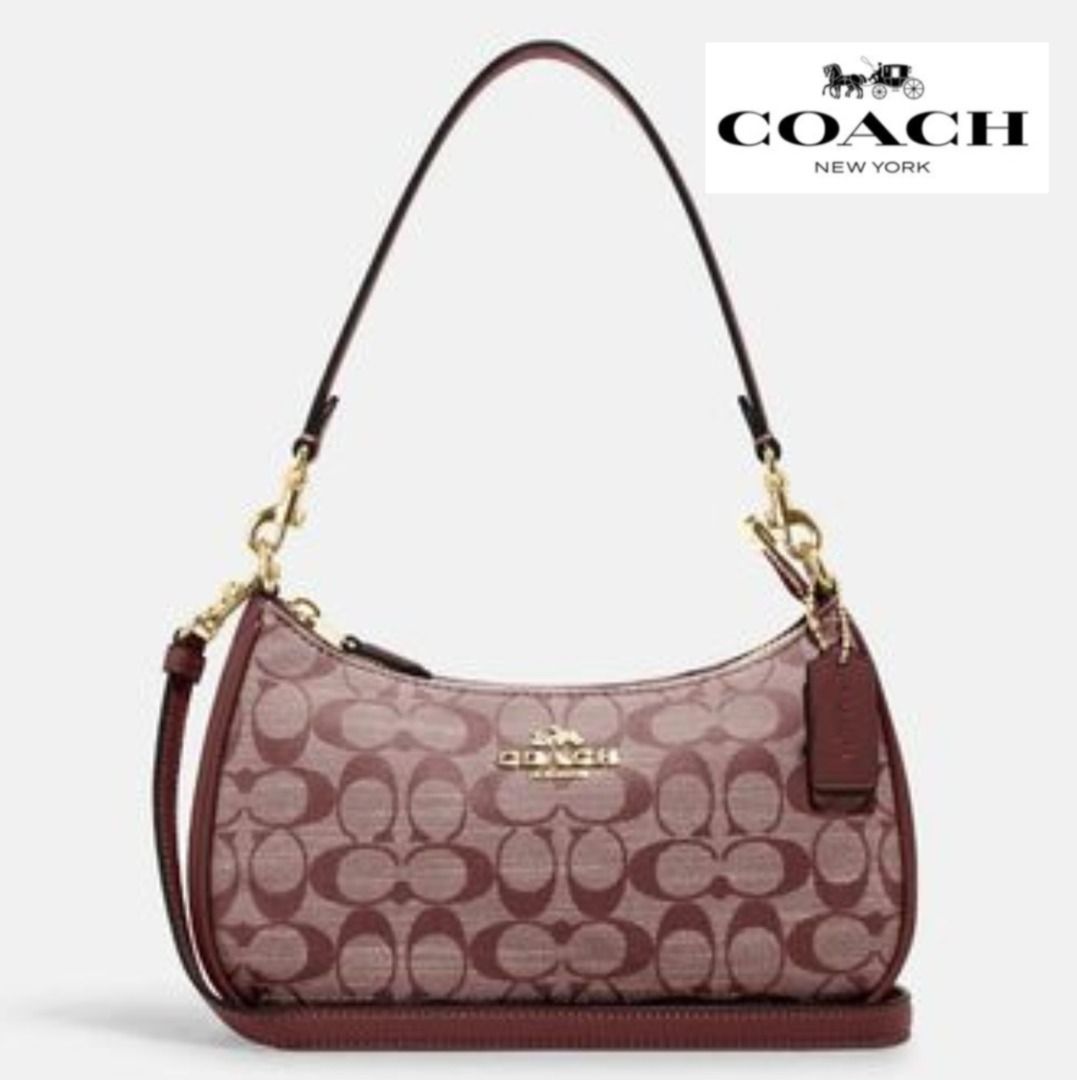 Maroon coach bag sales