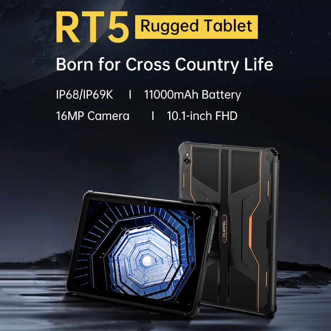 OUKITEL RT5 Android 13 Rugged Tablet 14GB+256GB 10000mAh/33W 10.1