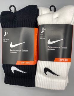 美國製Nike3雙1組台灣現貨厚款長襪黑白襪款 一組三雙  黑/白 長襪/籃球襪/學生襪/運動襪/男女款/潮流風格