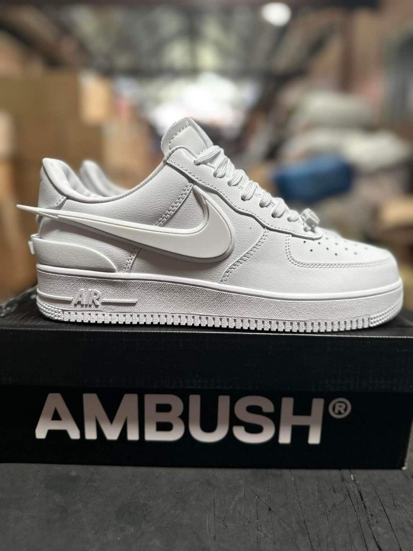 Nike Air force 1 low Triple white Ambush, Men's Fashion, Footwear ...