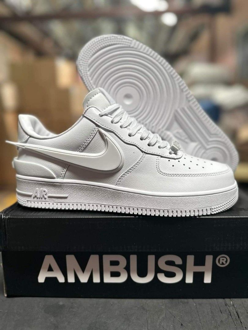 Nike Air Force 1 Low Triple White Ambush Mens Fashion Footwear