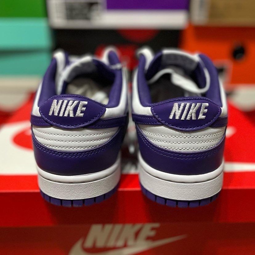 Nike Dunk Low Retro Court Purple 低幫板鞋白紫色, 名牌, 手袋及銀包