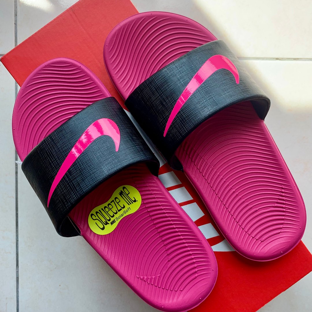 nike kawa slide women's pink