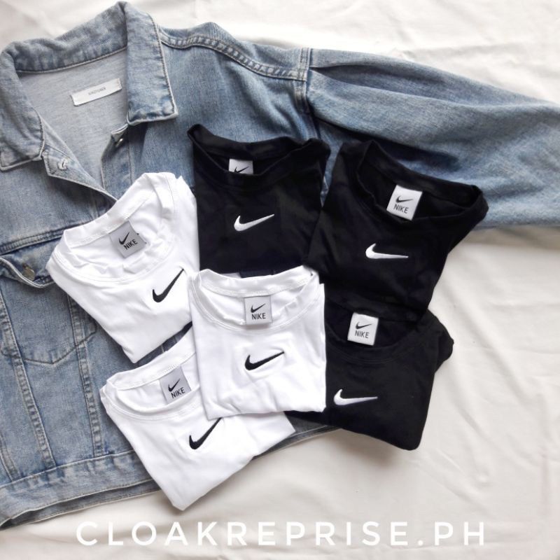 White Nike Swoosh Crop Top