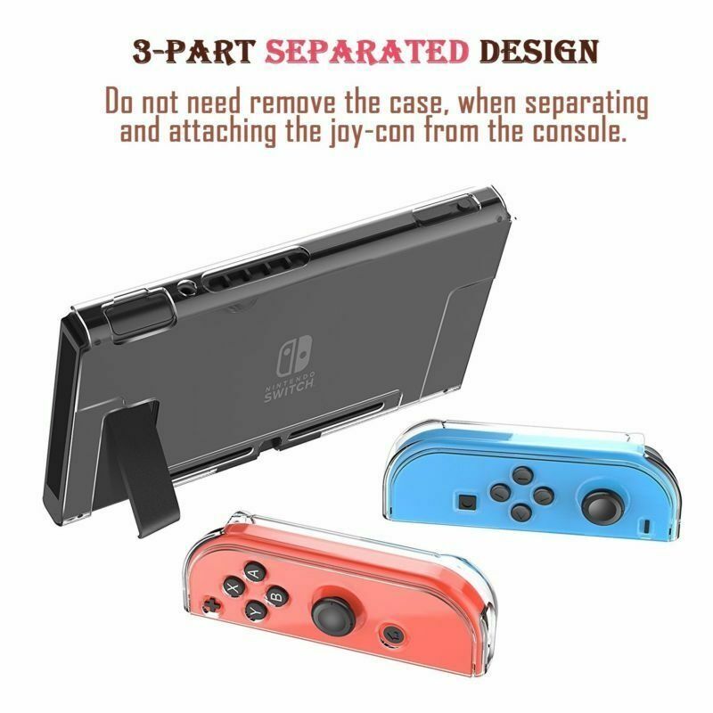 Nintendo Switch Gen 1 / Switch Gen 2 / Switch Lite Transparent Crystal Clear Coverage Full Hard