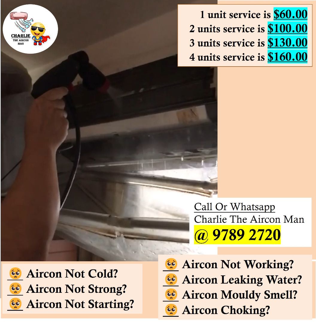 No Chemical Aircon Servicing Water Jet Washing Technology! Aircon Not