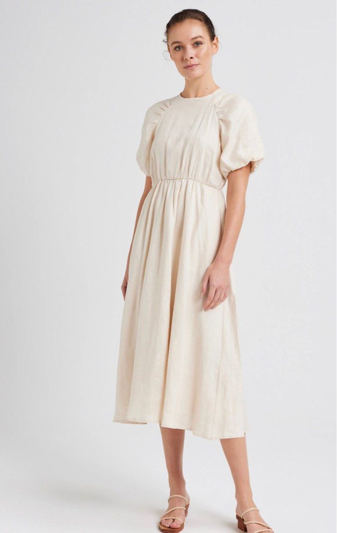 strapless open back dress Black Crane Linen Stripe Shorts Set – Mercy Vintage main image 0