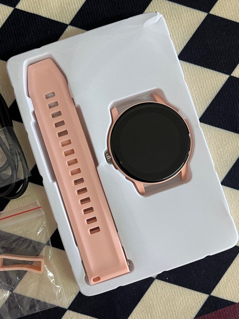 Pink Smart Watch Manual For Android IOS Users Mobile Phones