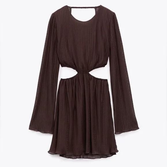 chocolate brown zara dress MINKPINK Cedar Spot Cross Back Maxi Dress In Brown Polka Dot
