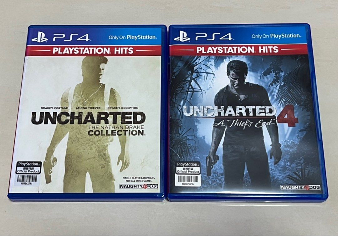 PS4 Uncharted (Nathan Drake Collection), Uncharted 4 (A Thief's End), Video Gaming, Video PlayStation on Carousell