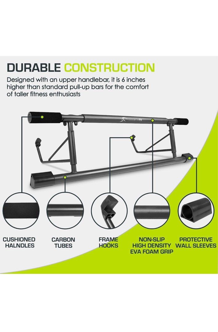 Pull Up Bar (Category: Other Sports Equipment and Supplies) located in Singapore. Submitted by whitepatch88 (Listing ID 1237605133, Image 4). Description: As seen on Amazon. Does not work with the doors at my place unfortunately. Only opened package to try on my door. Never used. Still in original packaging. Negotiable for serious buyers. .