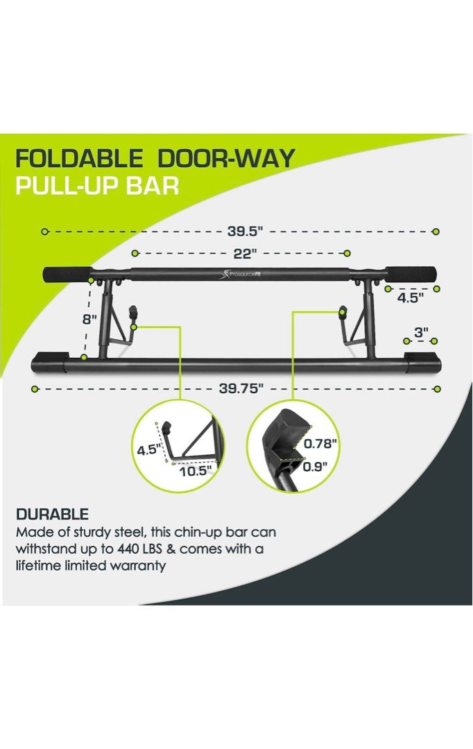 Pull Up Bar (Category: Other Sports Equipment and Supplies) located in Singapore. Submitted by whitepatch88 (Listing ID 1237605133, Image 3). Description: As seen on Amazon. Does not work with the doors at my place unfortunately. Only opened package to try on my door. Never used. Still in original packaging. Negotiable for serious buyers. .