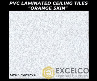 PVC Laminated Ceiling Tiles (Lemon Skin, Orange Skin, Plain White)