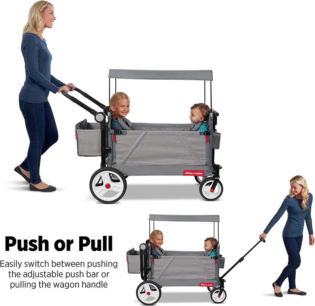 Radio Flyer Odyssey Stroll 'N Wagon, Baby Push Wagon Stroller with