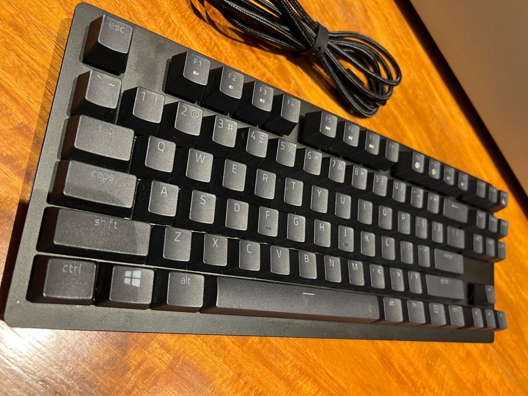 Razer Huntsman Tournament Edition Keyboard (Category: Computer Keyboard) located in Quezon City. Submitted by at883 (Listing ID 1237622848, Image 3). Description: Tenkeyless Optomechanical Linear Switches -rated for 100million keystrokes, 1.0mm optical actuation registers at the speed of light, DoubleShot PBT Keycaps Detachable USB Type-C Cable Very good for playing first person shooter games In very good Condition, no issues..